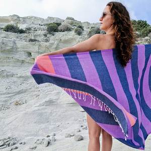 Wholesale Custom <b>Bath</b> <b>Towel</b> <b>Sets</b> High Quality Large Luxury Turkish Cotton Sand Free Beach <b>Towel</b> Personalized With Logo Embroider - Product Image 3
