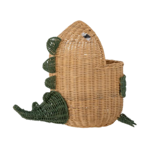 ตะกร้าเก็บของเด็กทรงไดโนเสาร์สานด้วยมือจากหวาย พร้อมฝาปิด ตะกร้าใส่ของเล่นสำหรับห้องเด็ก ห้องเล่น หรือห้องซักผ้า - Product Image 4