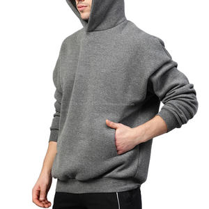 Lightweight Hoodies <b>Men</b> 100% Cotton Pullover Streetwear <b>Plain</b> High Quality <b>Grey</b> Color Oversized <b>Hoodie</b> - Product Image 3
