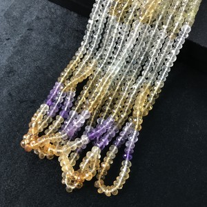 Perles Rondelles Semi-Brutes Facettées 100% Naturelles Certifiées IGI 5.5mm-6mm Grade AA Multi Feu Vivaaz Gems Pierre Naturelle - Product Image 3