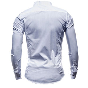 Chemise à manches longues boutonnée pour homme, décontractée, respirante, pour le travail, infroissable, col classique - Product Image 3