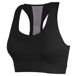Soutien-gorge de sport respirant pour femme, idéal pour le fitness, le yoga et la course à pied, avec maintien moyen, coussinets amovibles et logo frontal - Product Image 3