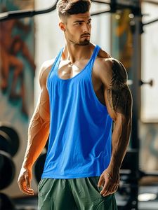 Débardeur de fitness personnalisé pour homme, imprimé par sublimation, séchage rapide, respirant, sans manches, pour la course, l'entraînement, la gym, les sports - Product Image 3