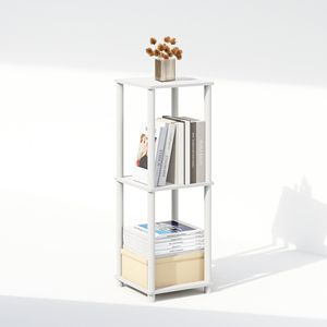 Libreria e scaffale impilabile bianco/bianco Turn-N-Tube di facile montaggio - Product Image 3