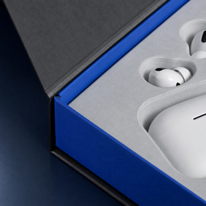 Boîte cadeau magnétique en carton rigide personnalisée, texture fine, gaufrage à sec, électronique OEM - Product Image 6