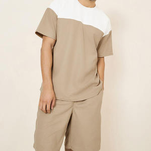 Ensemble de t-shirts courts pour hommes, sport, coton, dernier design, été, tissé, 100% coton, séchage rapide, unisexe, couleur unie - Product Image 5