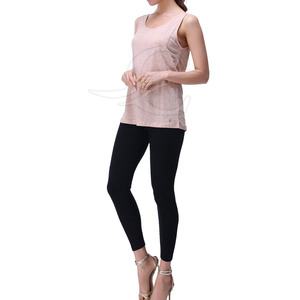Latest Design Breathable Casual Women Tank Top Made in Best Cotton/Polyester Customized Front Logo - Product Image 5