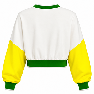 Sudadera Corta Bordada con Bloques de Color 1932 para Mujer, Ropa de la Hermandad Griega Chi Eta Phi, Venta al Por Mayor - Product Image 6
