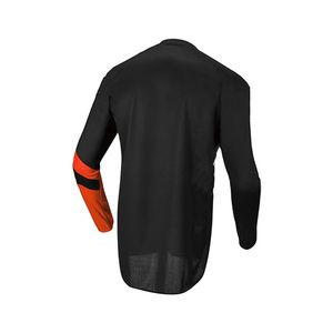 Maillot de moto à manches longues pour homme, color-block noir et rouge, séchage rapide, manches longues, adulte, toutes saisons - Product Image 2