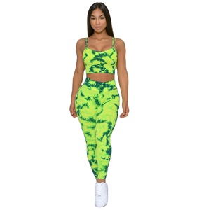 Mallas sin costuras Tie Dye para mujer, leggings informales de entrenamiento para gimnasio, material de alta calidad, precio al por mayor - Product Image 1