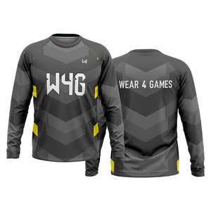 T-shirts de sport légers pour hommes, col rond, respirants, séchage rapide, compression, entraînement, jersey décontracté imprimé, coupe ajustée - Product Image 1