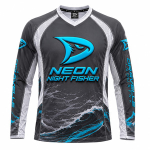 Chemise de pêche à manches longues personnalisée OEM UPF 50+, séchage rapide, jersey sublimé pour pêcheur, protection solaire UV, haut de performance pour tournoi - Product Image 3