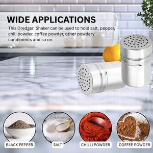 Vente en gros fabricant d'outils à épices en acier inoxydable ustensiles de cuisine dragues salière poivrière conteneur à épices confortable - Product Image 3