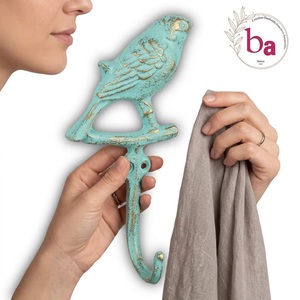 Rustic Bird Wall <b>Hook</b> Cast Iron Waterproof Eco-Friendly Antique Style Animal Pattern Single <b>Hook</b> for Clothing - Product Image 3
