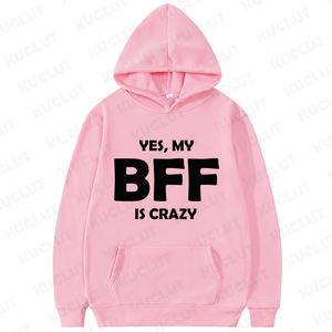 Sweat-shirts coréens à col rond, pulls d'automne et d'hiver, sweats à capuche amusants pour BFF, cadeau drôle pour les meilleures amies, anniversaire, pour femmes - Product Image 2