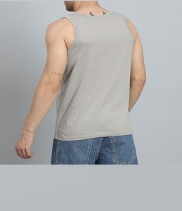 Débardeur de sport côtelé pour homme de haute qualité, coupe musclée, avec logo personnalisé - Product Image 3