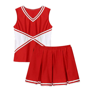 Uniforme de cheerleading personnalisé pour femmes, tissu polyester à séchage rapide, costume d'équipe, ensemble de strass, danse scolaire, entraînement sportif - Product Image 6