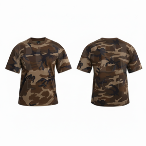 เสื้อยืดคอตตอนพิมพ์ลายพรางแบบสบายๆ สั่งทำได้ตามต้องการ สำหรับผู้ชาย ขายส่ง - Product Image 4