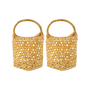 Natural Handmade Bamboo Woven <b>Storage</b> Basket Eco Friendly Decorative <b>Egg</b> Holder for Home Decor - Product Image 1