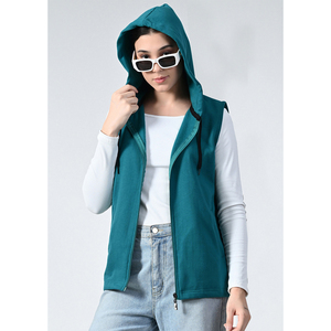 Chaleco Reversible Unisex para Mujer con Logotipo Personalizado, Tejido de Forro Polar, Cuello Alto, Cierre de Cremallera, Chaleco para Exteriores, Ecológico, Sin Mangas - Product Image 4
