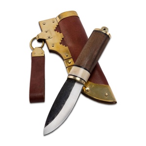 Cuchillo Vikingo Birka Medieval de Alta Calidad, Forjado a Mano, Acero con Alto Contenido de Carbono, Mango de Madera, Multifuncional, DIY, OEM, ODM - Product Image 6