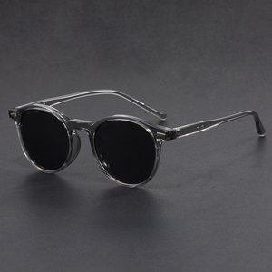 2025 Vintage <b>Retro</b> Oval UV400 Protection Full Rim <b>Sunglasses</b> Men Women Classical Style Comfortable Colored Black Custom Logo - Product Image 4