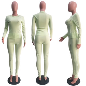 Mono de Manga Larga Ajustado de Cintura Alta para Mujer, Color Sólido, Secado Rápido, Spandex, Poliéster, Ropa Deportiva para Todas las Temporadas, Ajuste Moderno - Product Image 3