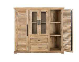 Nouvelle armoire de style contemporain de luxe en bois de manguier massif, armoire de rangement pour vêtements en bois de style européen pour chambre à coucher - Product Image 5