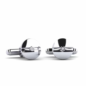 Boutons de manchette ronds en or 9 carats de qualité supérieure, conçus pour les hommes sophistiqués recherchant des accessoires formels élégants et polyvalents. - Product Image 3
