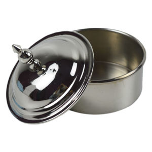 Factory Best Quality Brass Dallah Pots Shiny Silver Colored Finishing Simple Design Cookies Pot for <b>Kitchen</b> <b>Storage</b> - Product Image 1