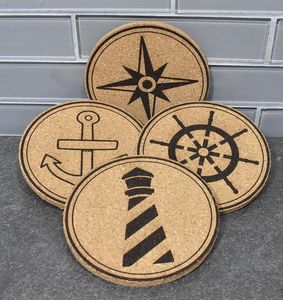 Set of 4 Wholesale Luxury Eco-Friendly 10mm Thick Walnut & Acacia Wood Coasters with Iron Holder <b>Stand</b> for Coffee Table <b>Drinks</b> - Product Image 2