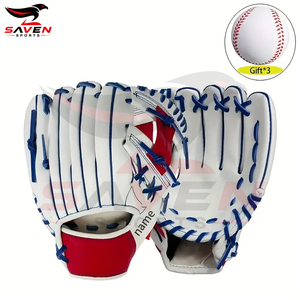 Custom OEM Leather Baseball Gloves <b>White</b> Red Blue Training Infield Outfield Pitcher Catchers Softball Mitt Equipment - Product Image 6
