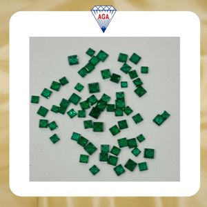 Émeraudes Naturelles Zambiennes de Qualité Supérieure, Taille Princesse Carrée, Vert Vif Calibré, Pierres Précieuses Libres pour la Fabrication de Bijoux, Vente en Gros AAA - Product Image 6