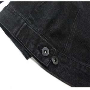 Veste en jean bleue pour homme, décontractée, boutonnée, délavée, coupe classique, pour l'automne - Product Image 4