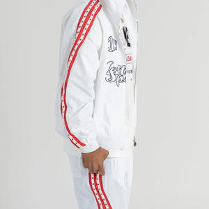 Sweat-shirts à capuche surdimensionnés à fermeture éclair en coton 100% rayé brodé personnalisé pour hommes - Product Image 5