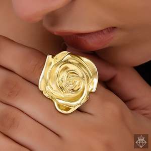 Bague fine PRAO Bague LOVE rose dorée anti-ternissure - Product Image 5