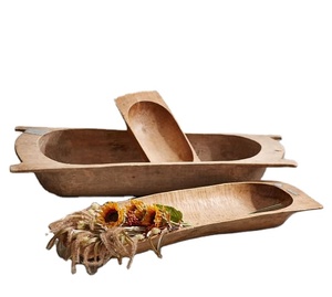 Tazones de masa de madera elegantes del fabricante Acabado natural para uso comercial en la cocina Embalaje de cartón de Venta caliente - Product Image 1
