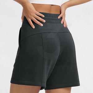 Pantalones Cortos de Mujer de Cintura Alta con Cordón Ajustable, Transpirables, 100% Algodón, para Deporte al Aire Libre, Casuales, Tallas Grandes, Estilo Urbano, en Oferta Online - Product Image 3
