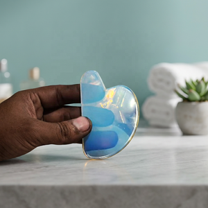 Outil de massage pour le visage, les yeux et le cou en opalite de haute qualité, outil de soin de la peau, masseur de beauté, pierre de thérapie SPA, outil de massage anti-âge - Product Image 3