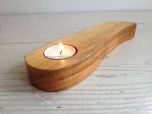 Portavelas FacetGlow moderno hecho a mano de madera de varias formas para decoración del hogar regalos de navidad incluye pilares Tealights - Product Image 4