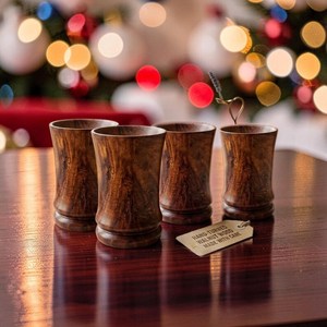 Hand Turned Natural Wood Goblet Handcrafted Decorative <b>Drinking</b> Mug Rustic Wooden Glass for Events Weddings and Dining - Product Image 6