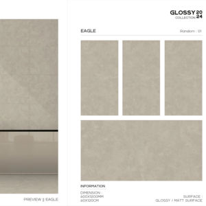 กระเบื้องพอร์ซเลนทันสมัยขนาดใหญ่ 600x1200 มม. ผิวมันเงาและด้าน คุณภาพพรีเมียม สำหรับปูพื้นและผนัง ภายในและภายนอกอาคารหรูหรา - Product Image 1