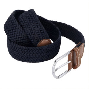 Cinturón liso para hombre, color negro, cómodo, ajustable, informal, suave, con correa elástica, elegante, moderno, para uso diario, calidad premium, duradero - Product Image 5