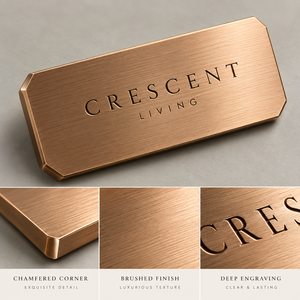 Placa de Identificación Metálica, Placa con Logotipo Personalizado, Etiqueta Grabada con Marca para Productos de Muebles, OEM, ODM, Tamaño Personalizado - Product Image 5