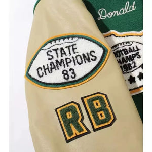 Chaqueta Varsity Personalizada al por Mayor 2025, Estilo Urbano, con Bordado de Letras, Cortavientos de Otoño, Cálida, de Lona, Reversible, de Secado Rápido - Product Image 5