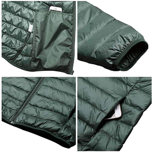 2022 New Custom Men's Luxury High Quality Ultralight Puffer <b>Jacket</b> Stand Collar Long Canvas High Visibility - Product Image 6