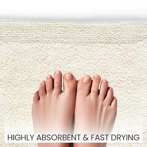 Tapis de salle de bain rectangulaire matelassé absorbant personnalisé 50x76 cm, antidérapant et doux - Product Image 3