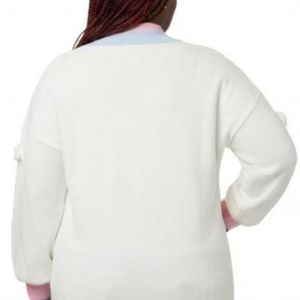 <b>Womens</b> Jaleta Gamma <b>Cardigan</b> Custom Embroidered <b>Button</b> Front Knit Sweater Elegant Sorority Fashion Casual Layering Top Wholesale - Product Image 2
