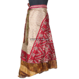 New Girl <b>Sarong</b> Silk <b>Wrap</b> Long Skirt Rajasthani Old Saree Long Silk <b>Wrap</b> Indian Printed Magic <b>Wrap</b> Skirts Manufacturer Wholesale - Product Image 2