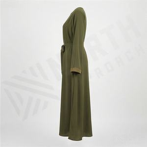 Fabricante de Ropa Personalizada de Alta Calidad con MOQ Bajo, Nuevos Diseños de Última Moda, Abayas Musulmanas, Abaya Abierta, Moda Modesta al por Mayor - Product Image 3